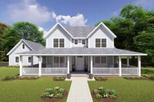 A Country House Plan With Wraparound Porch Missouri Families Love exterior — country house plan with wraparound porch